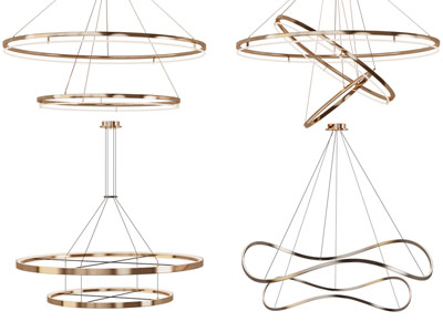 现代金属环状吊灯