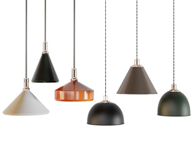 现代锥形金属灯罩吊灯