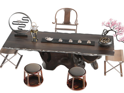 新中式实木茶桌椅组合