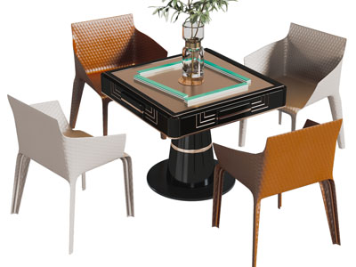 新中式方形麻将娱乐桌