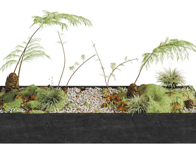 现代长方形户外景观园艺小品