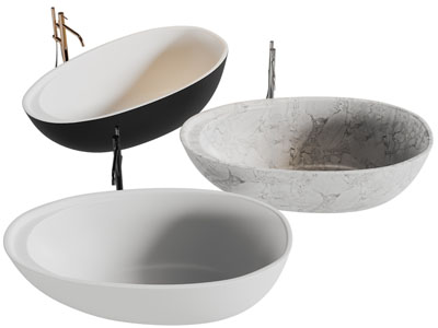 现代椭圆形浴缸浴盆