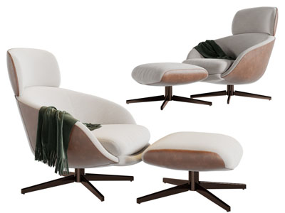 现代躺椅、脚踏