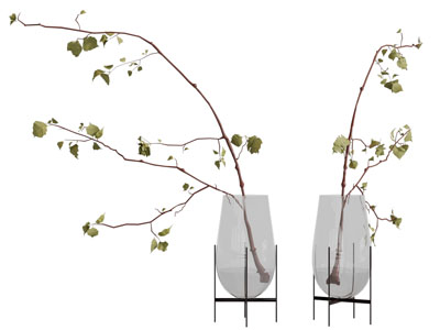 现代玻璃花瓶花卉