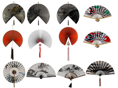 新中式折扇墙饰挂件