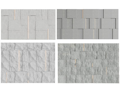 现代文化石背景墙3d模型 现代文化石背景墙