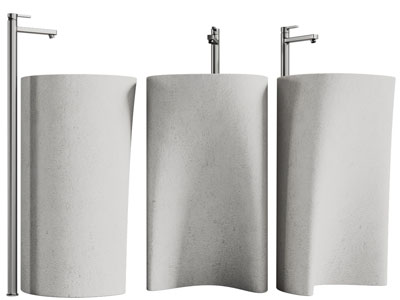 侘寂风不规则洗手台