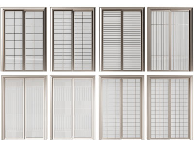 现代双扇推拉门