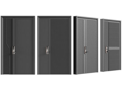 现代子母密码锁入户平开门