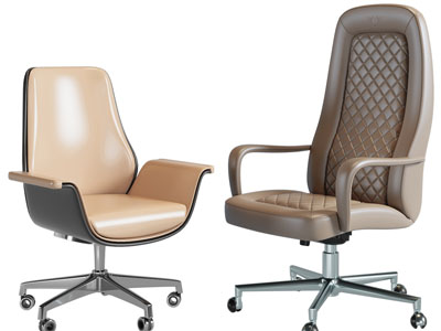 现代皮质办公转椅