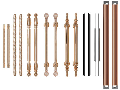 欧式金属酒店大门拉手3d模型 欧式金属酒店大门拉手