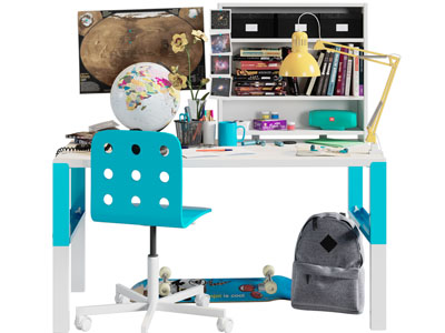 现代学生书桌椅组合