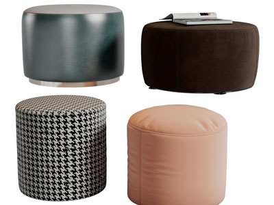 现代圆形坐墩、沙发凳