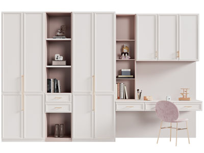 现代轻奢带梳妆台装饰柜