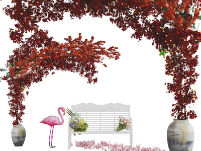 新中式陶瓷花瓶美陈