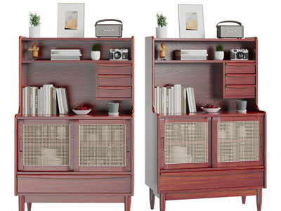 北欧实木餐边柜