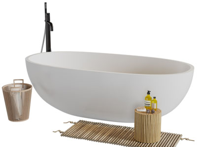 现代椭圆形浴缸浴盆