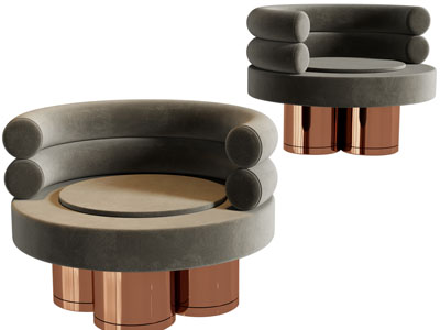 现代单人沙发3d模型 现代单人沙发