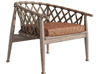 现代实木休闲椅子