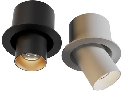 现代金属可调方向的筒灯射灯