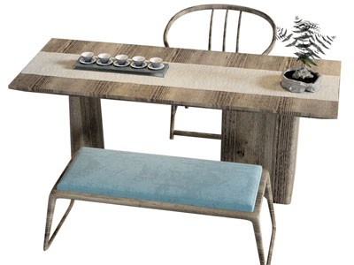 新中式实木茶桌椅组合