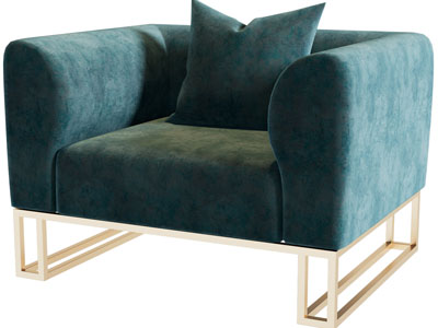 现代轻奢单人沙发3d模型 现代轻奢单人沙发