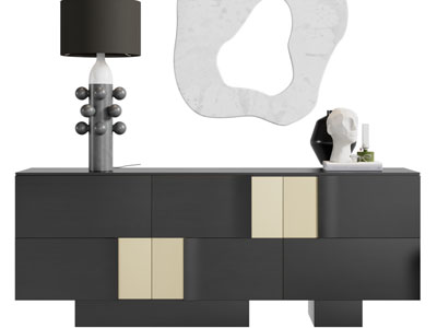 现代方形拼接玄关柜、边柜