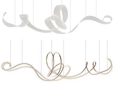 现代飘带吊灯