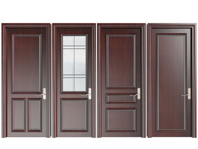 现代单扇平开门