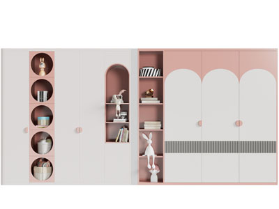 现代儿童衣柜3d模型 现代儿童衣柜