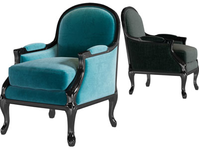 欧式布艺单人沙发3d模型 欧式布艺单人沙发