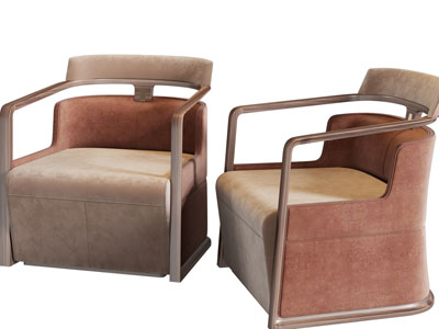 新中式单人沙发3d模型 新中式单人沙发