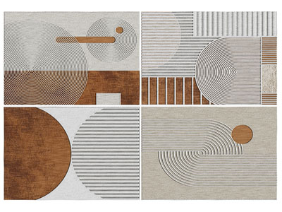 侘寂风长方形地毯