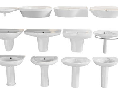 现代陶瓷一体式洗手台