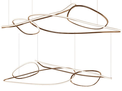 现代不规则圆环吊灯