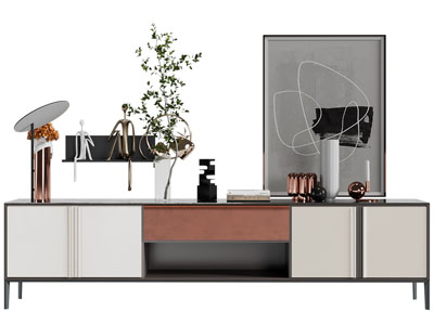 现代长方形电视柜