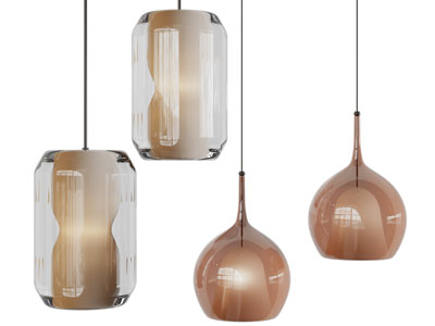 现代琉璃灯罩吊灯