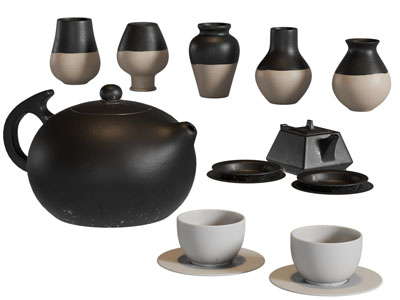 新中式茶具杯子、陶瓷器皿