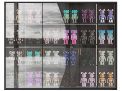 现代kwas公仔摆件装饰柜