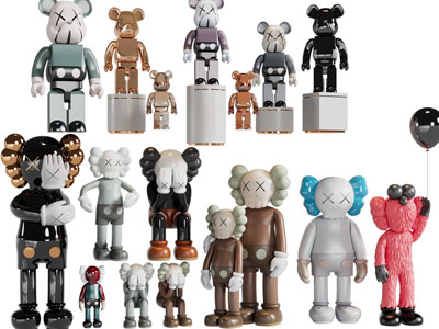 现代暴力熊、kwas公仔摆件组合