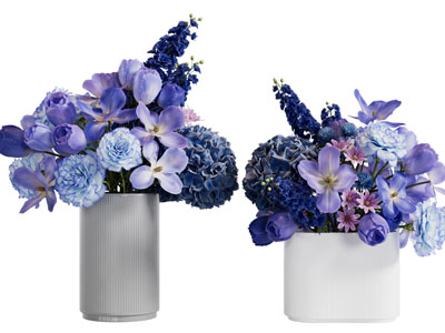 现代陶瓷花瓶花卉