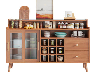 北欧实木餐边柜