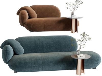 现代布艺贵妃椅、美人榻