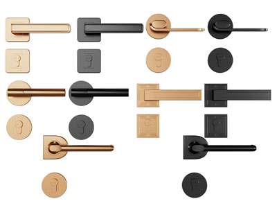 现代金属拉手、门锁3d模型 现代金属拉手、门锁