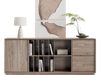 现代实木玄关柜、边柜