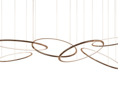 现代套环垂线吊灯