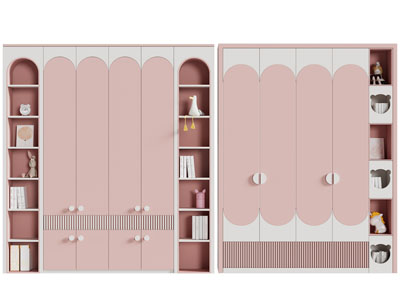 现代儿童装饰衣柜3d模型 现代儿童装饰衣柜