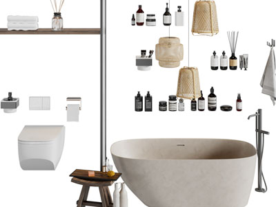 现代洗浴用品、马桶、浴缸浴盆卫浴小件