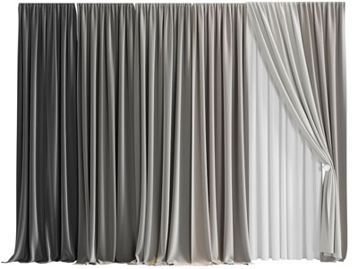 现代布艺窗帘窗纱