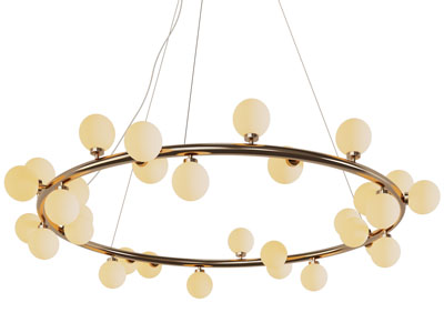 现代球形灯罩圆形吊灯